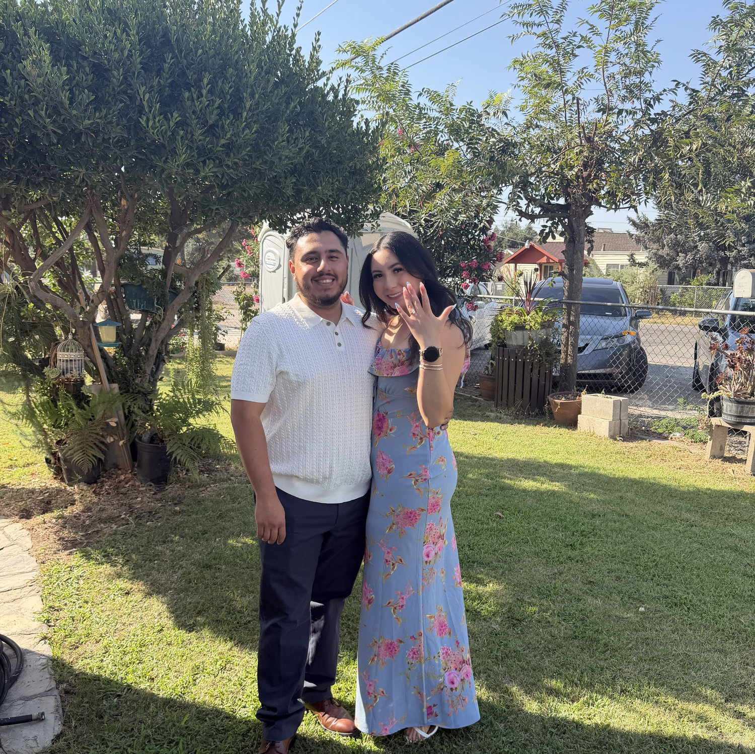 The day we told Jesus's family we were engaged!