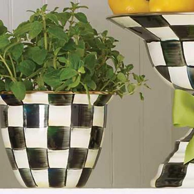 Courtly Check Enamel Compote - Large
