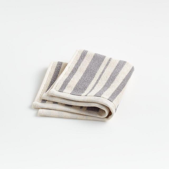 Elmont Slate Stripe Washcloth