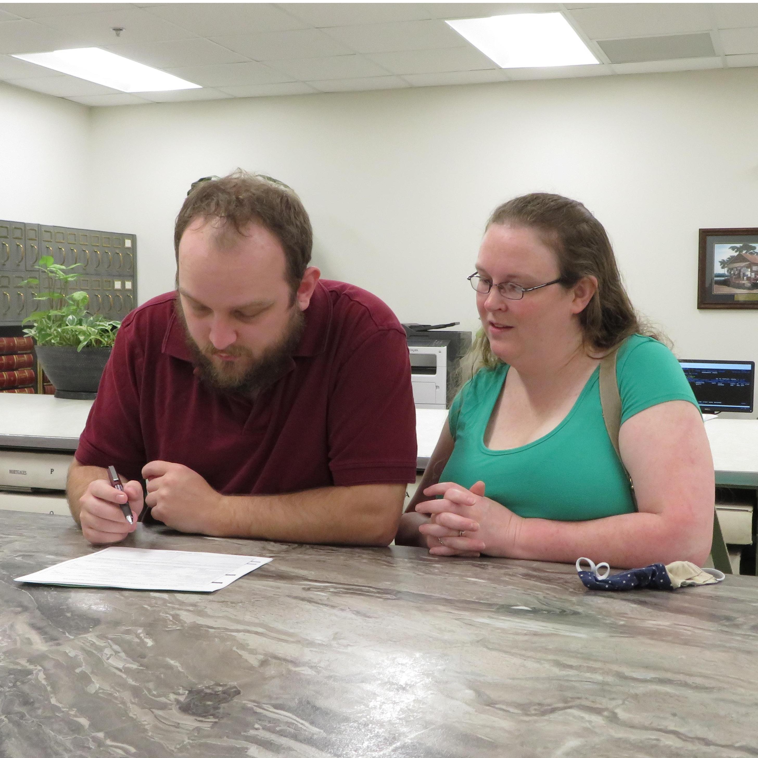 Getting our marriage license