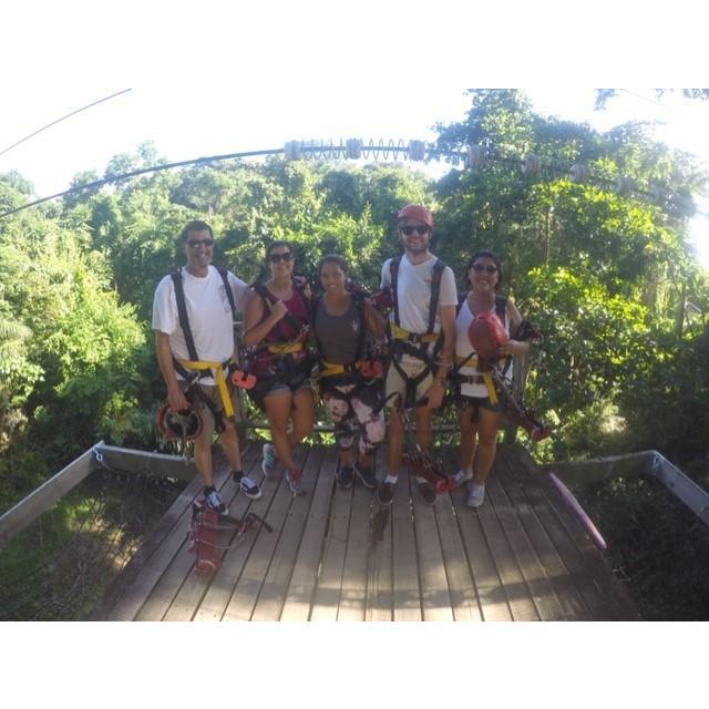 December 2017 - Nicole's family and Luke zip lining in St Kitts. We told my family on this trip of our intentions to get married one day.