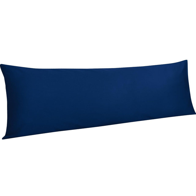 500 Thread Count Cotton Body Pillowcase, Soft and Breathable Body Pillow Cover for Adults, 20x54 Inches, Navy Blue - NTBAY