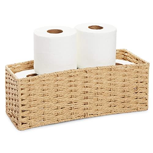 Farmlyn Creek Seagrass Storage Basket for Bathroom Paper Holder (15 x 6 x 5.5 in)