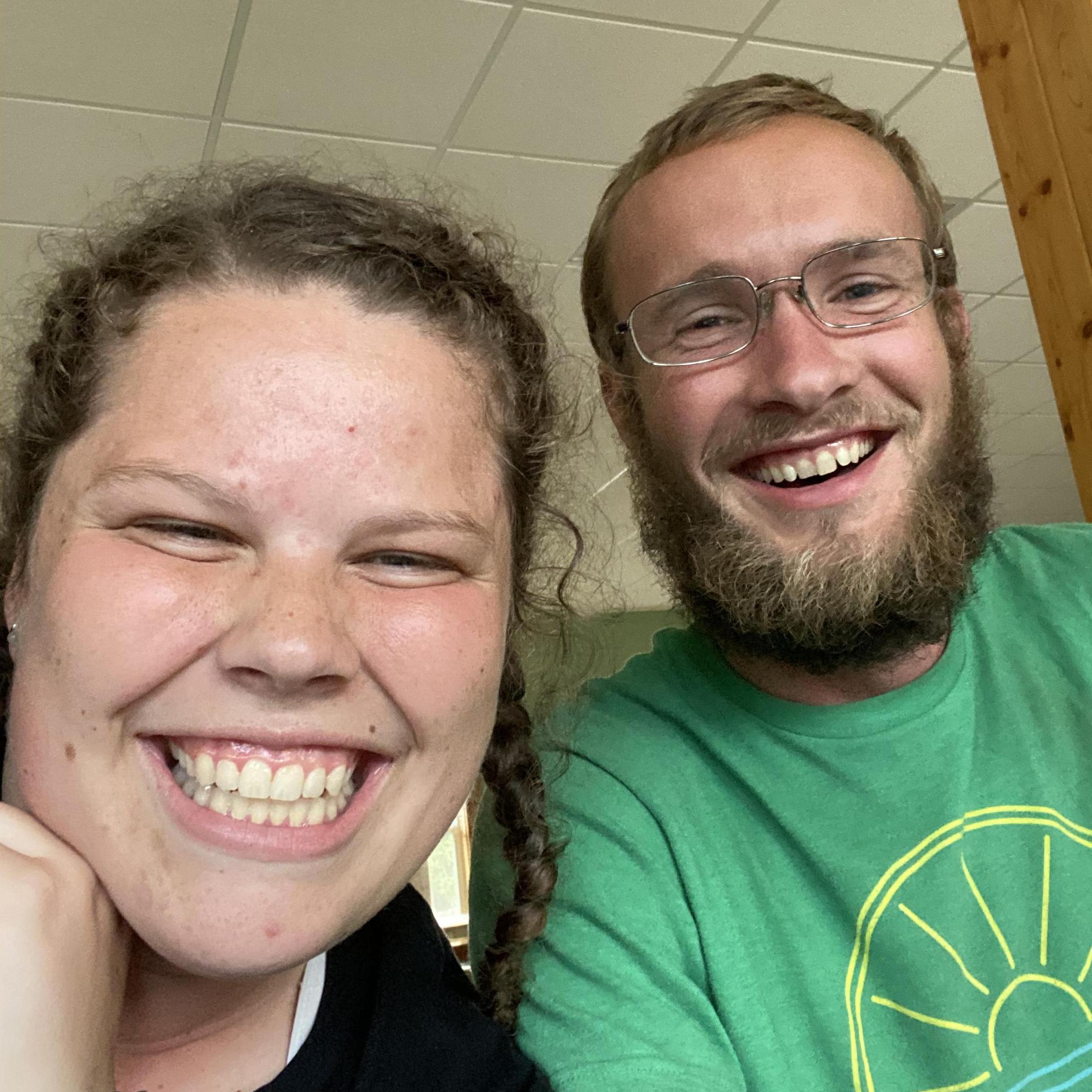 Working at camp together!