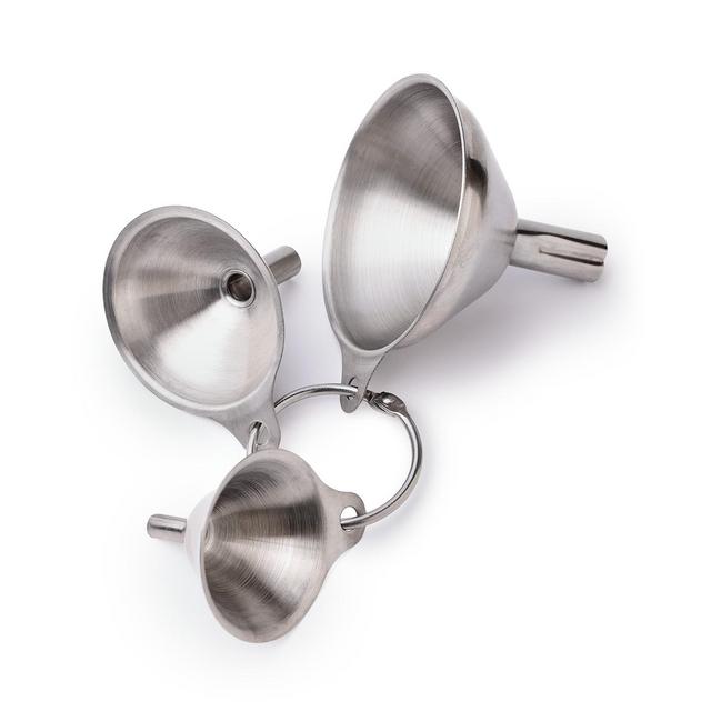 The Cellar 3-Piece Stainless Steel Key Ring Funnel Set