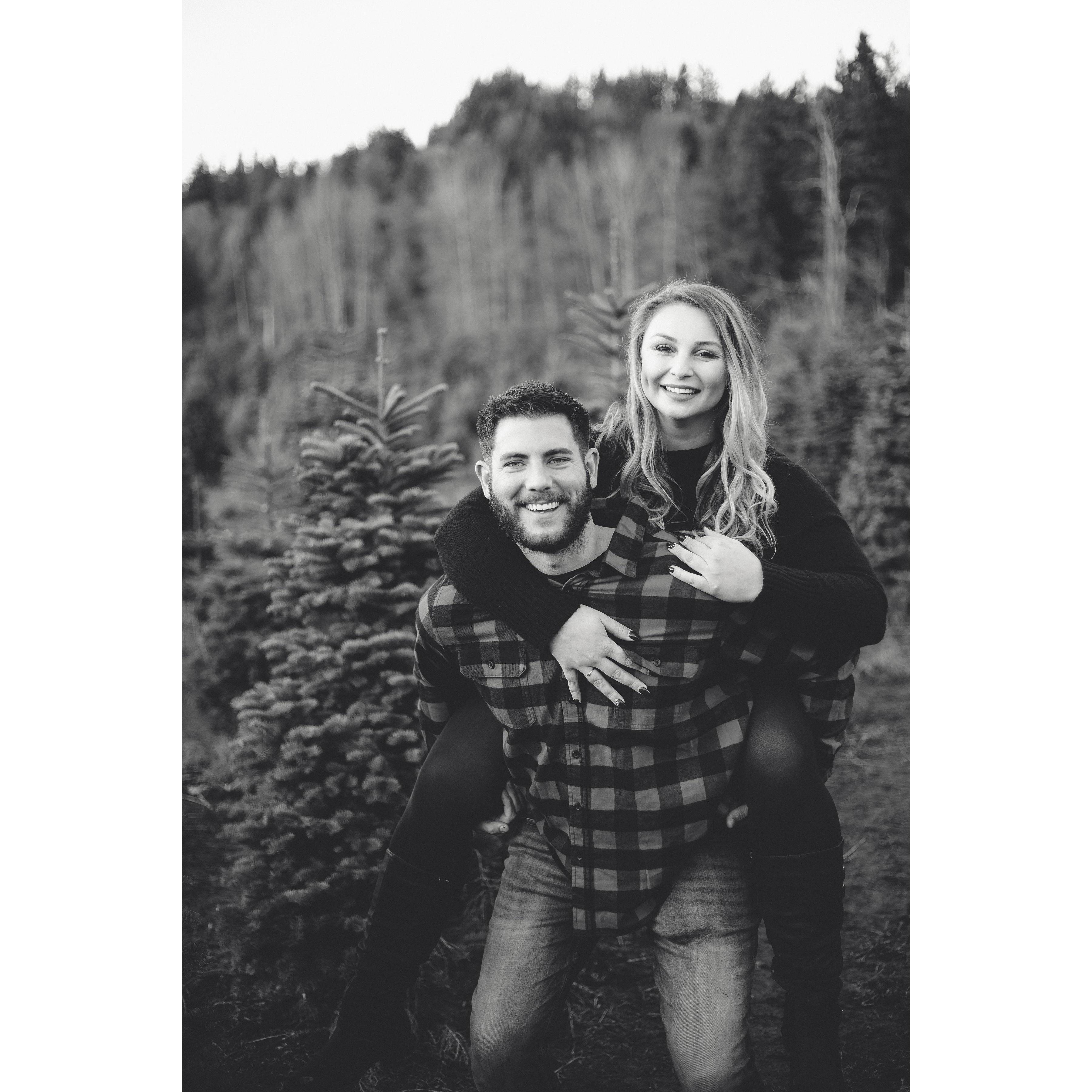 Chanelle and Keith, just before he proposed.