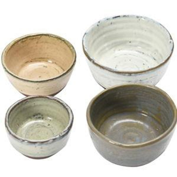 Stoneware Nesting Bowls, Set of 4