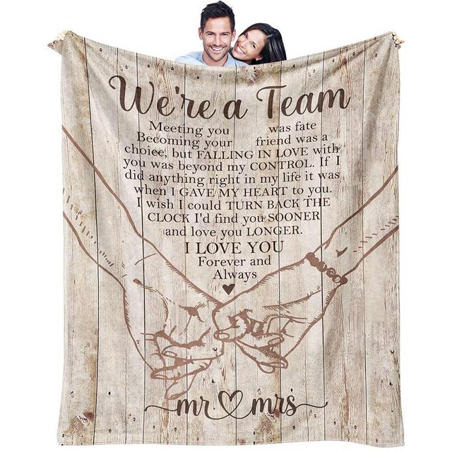 Mr and Mrs Gifts, Wedding Gifts for Couples 2024, Anniversary Valentines Day Gift for Mr & Mrs, Married/Newlywed Couple Gift Ideas, Mr. and Mrs. Gifts for Couple Unique, Mr Mrs Throw Blanket 60" x 50"