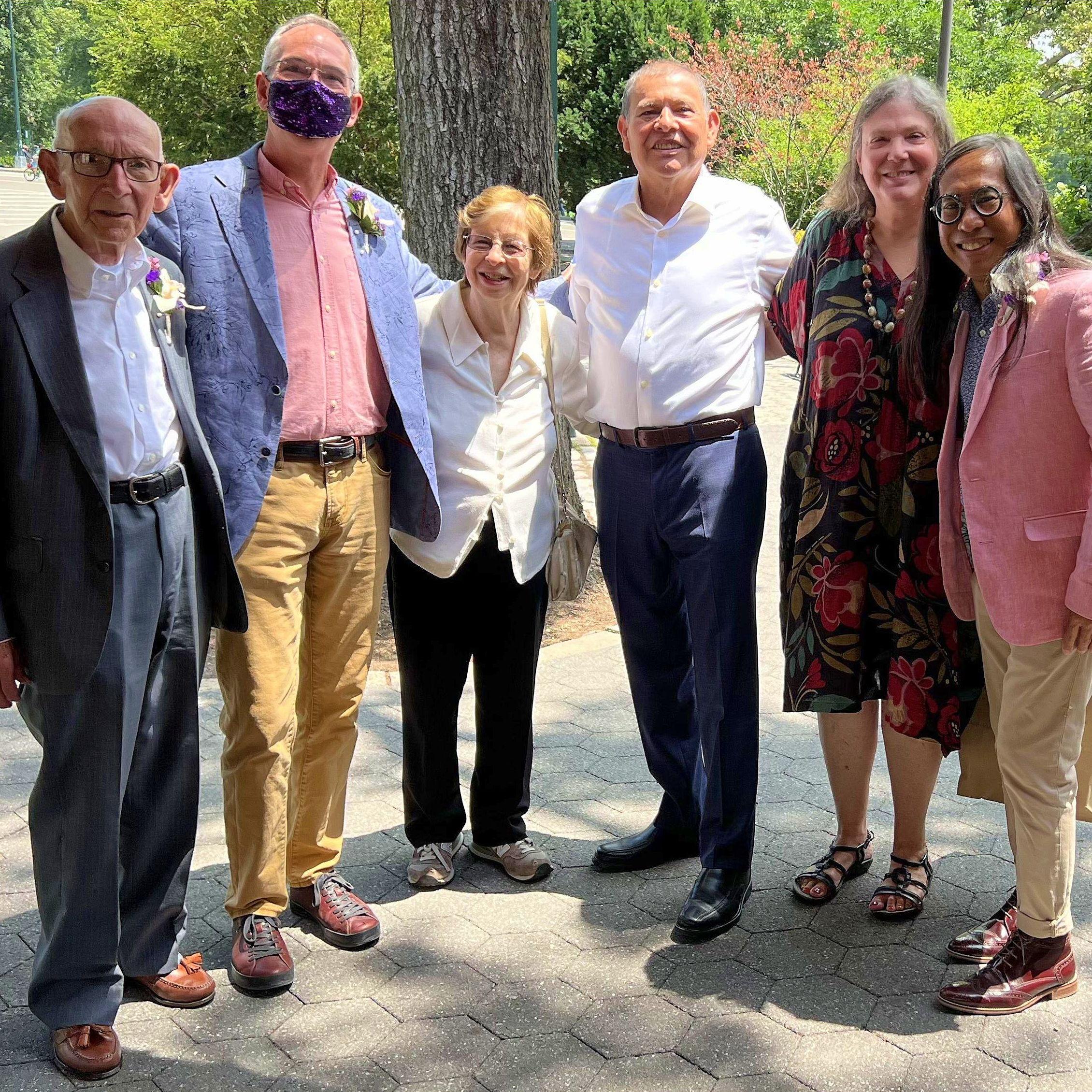 At Tavern on the Green we were joined by Pastor Heidi Neumark, her husband, and Nancy, Brad's friends from Trinity Lutheran Church of Manhattan