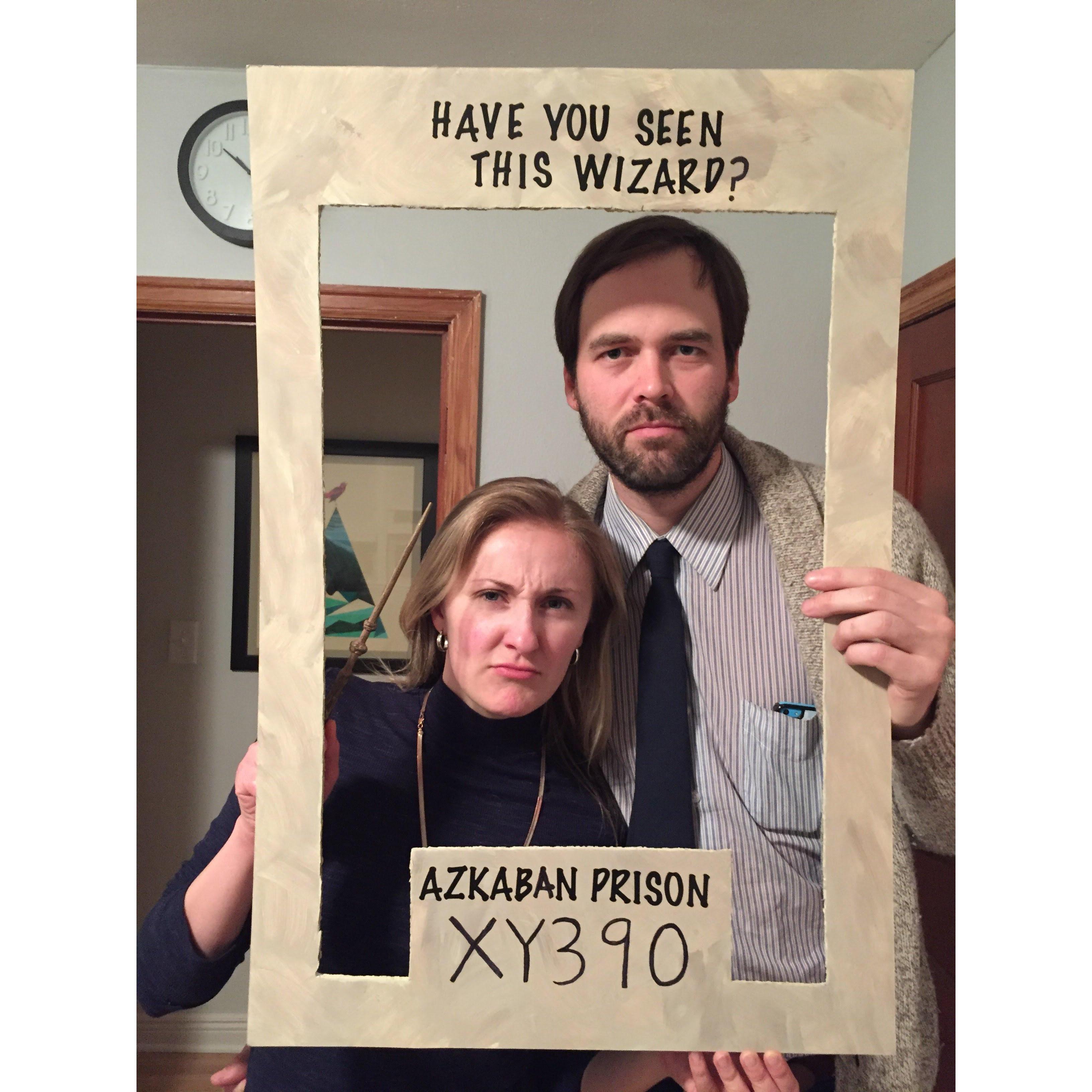 Carrie and Christopher at Azkaban Prison, trying to avoid the dementors.