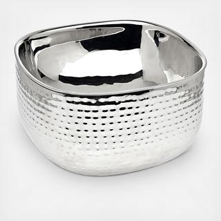 Double Wall Hammered Salad Serving Bowl