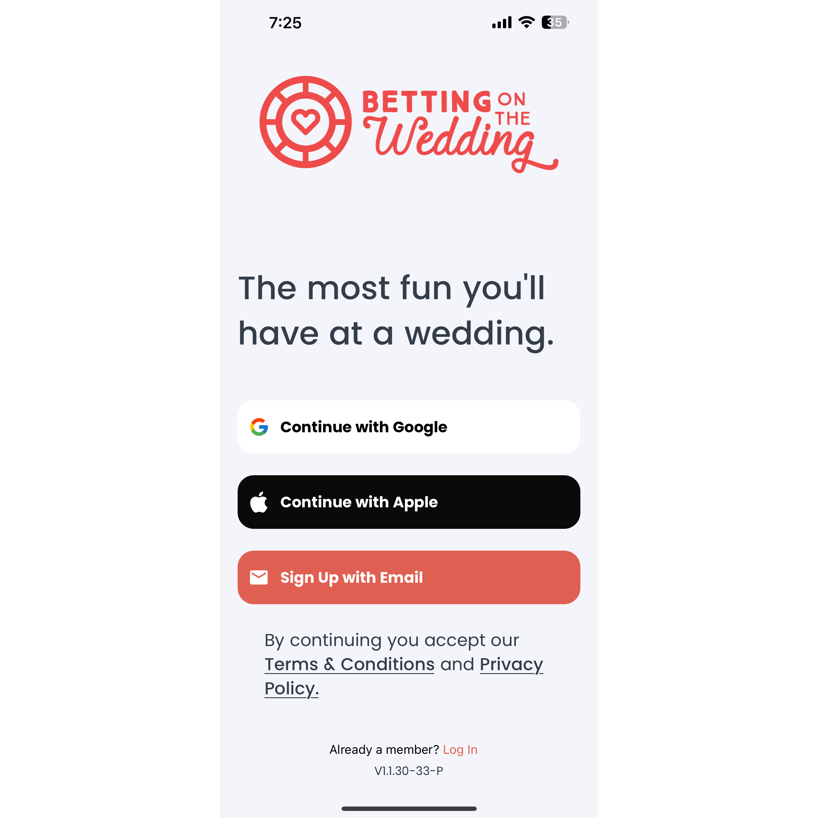 App for wedding