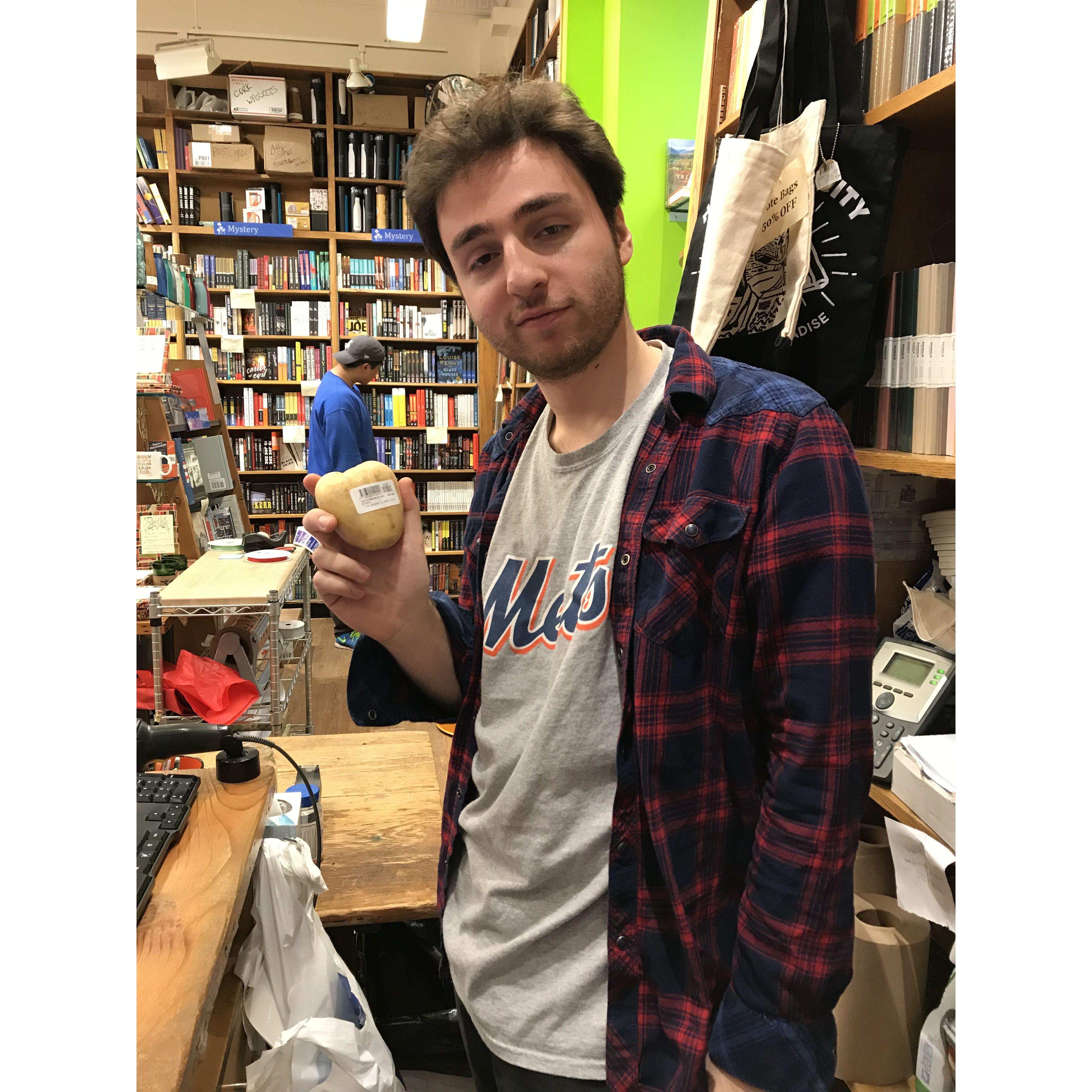 The first photo Sarah ever took of Eli!