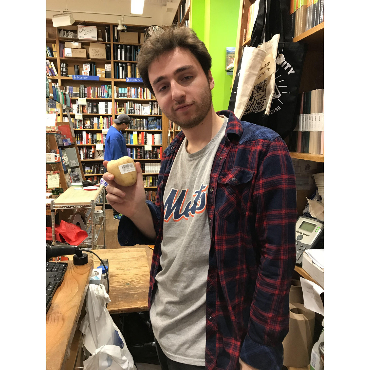 The first photo Sarah ever took of Eli!