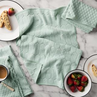 Honeycomb Chambray Assorted Kitchen Towel, Set of 4
