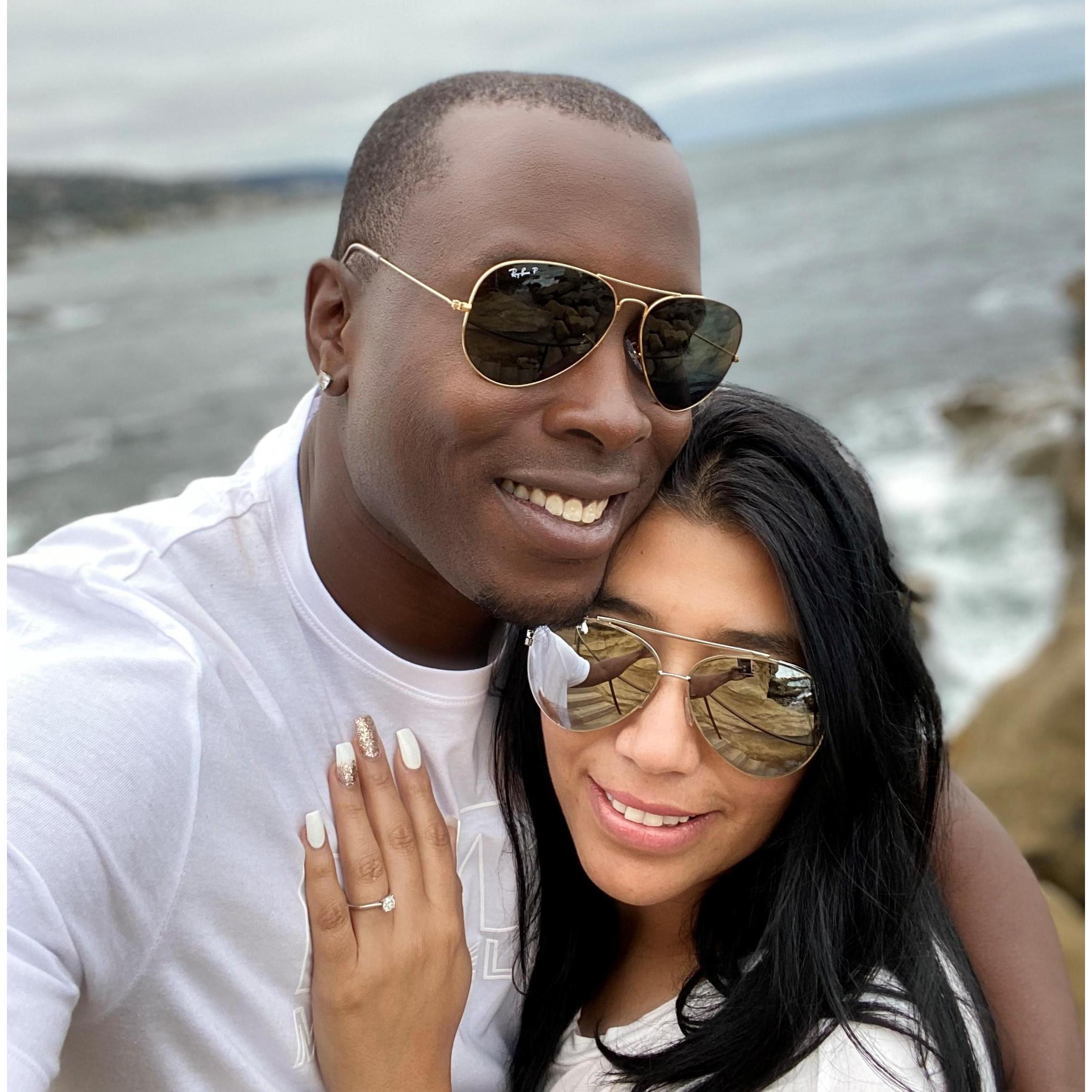 Our first picture after getting ENGAGED