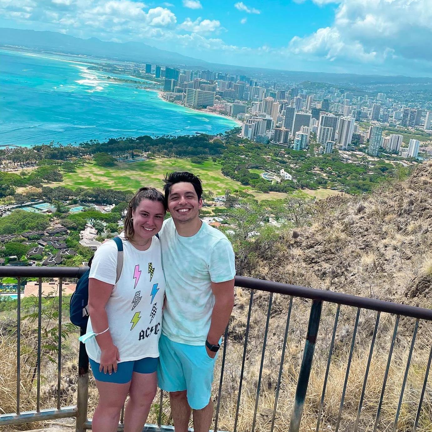 The day we got engaged while hiking Diamond Head in Hawaii. At the top we snuck past a fence to a secluded area (shh!) to explore. Nico used this perfect opportunity to get down on one knee!
July 2021