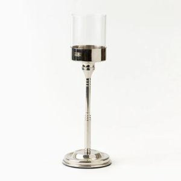 Polished Nickel Table Candle Base
