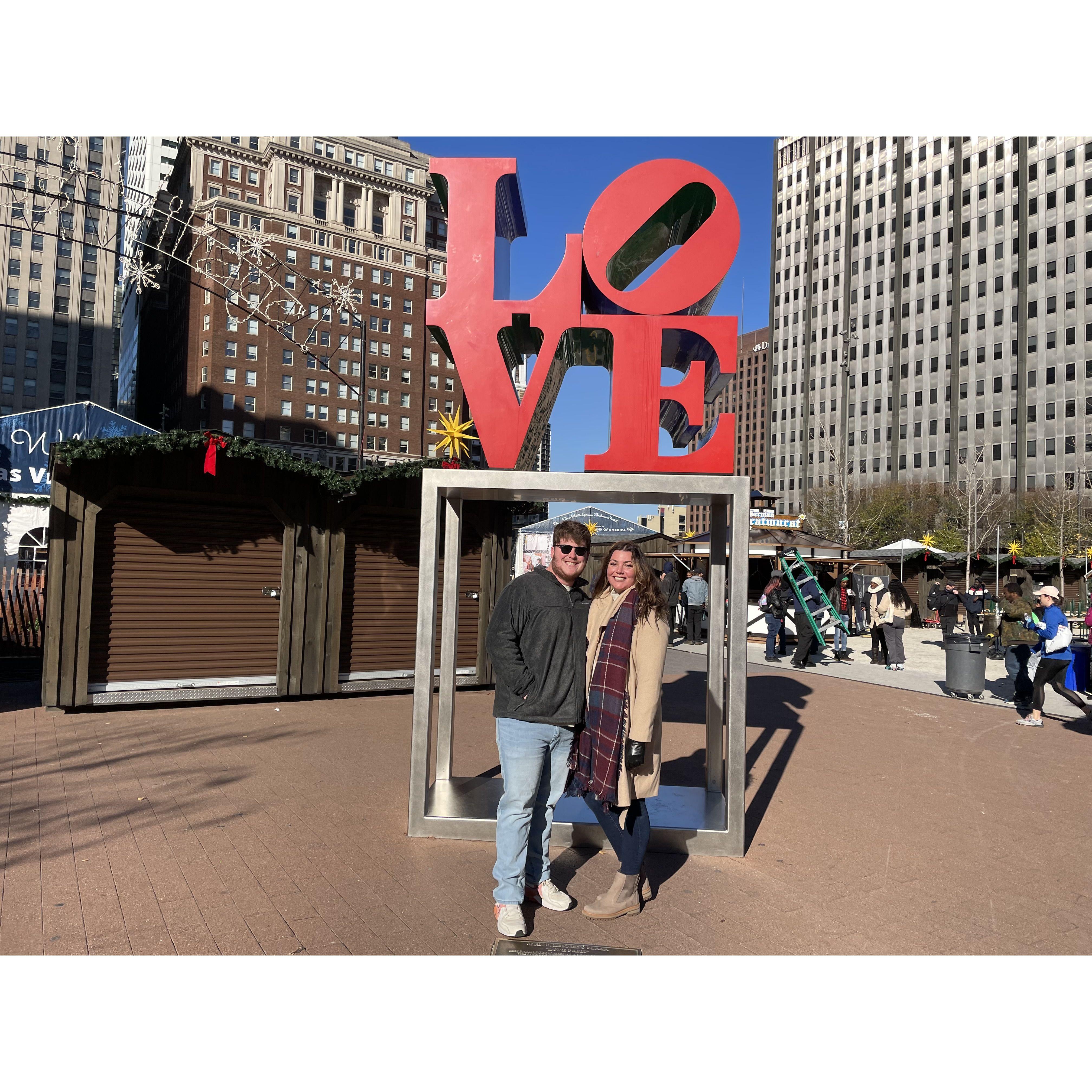 Noah's first trip to Philly!