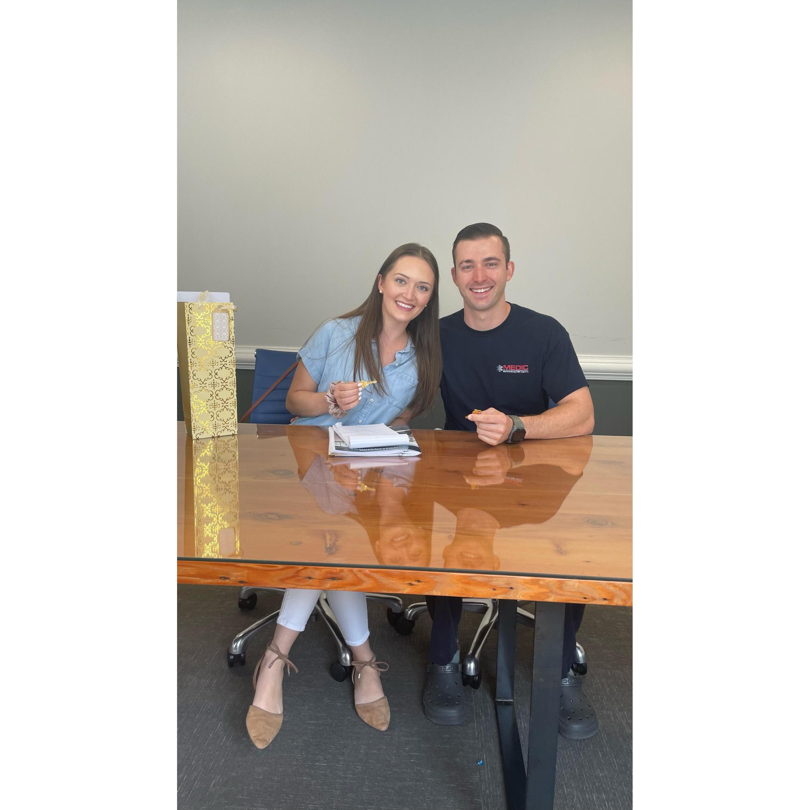 At our house closing!!