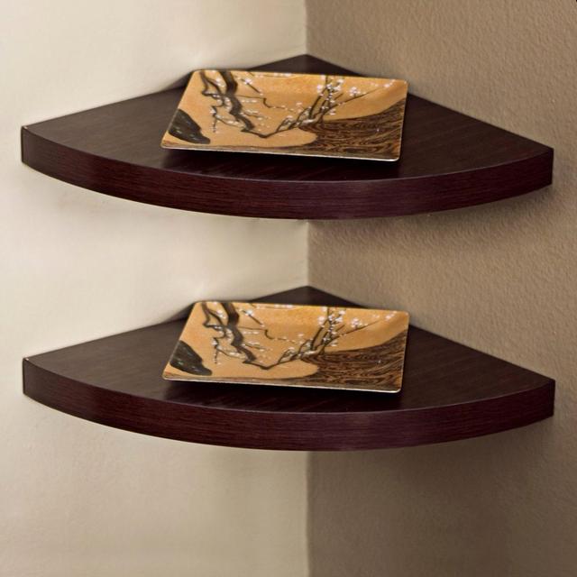 Set of 2 Large Corner Shelves (11.5")