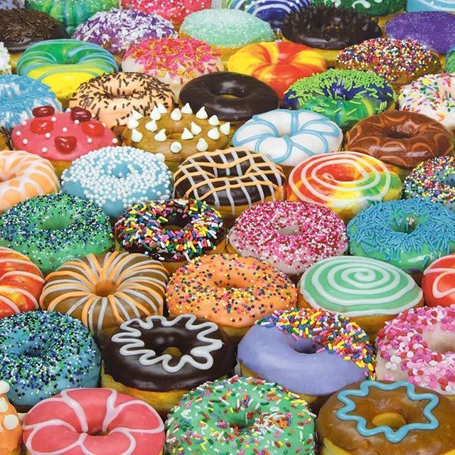 300 Large Piece Puzzle for Adults: Difficult Donuts Jigsaw Puzzle
