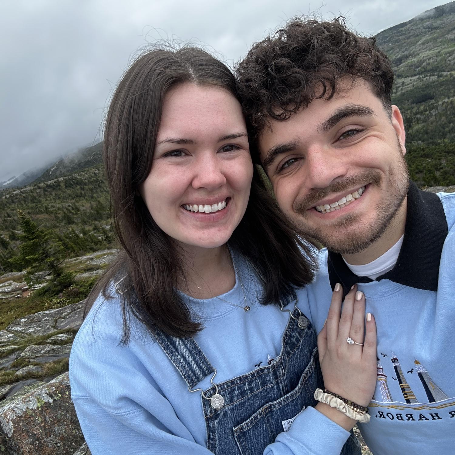 It’s hard to tell from all the fog, but we’re on top of Cadillac Mountain in Acadia National Park!