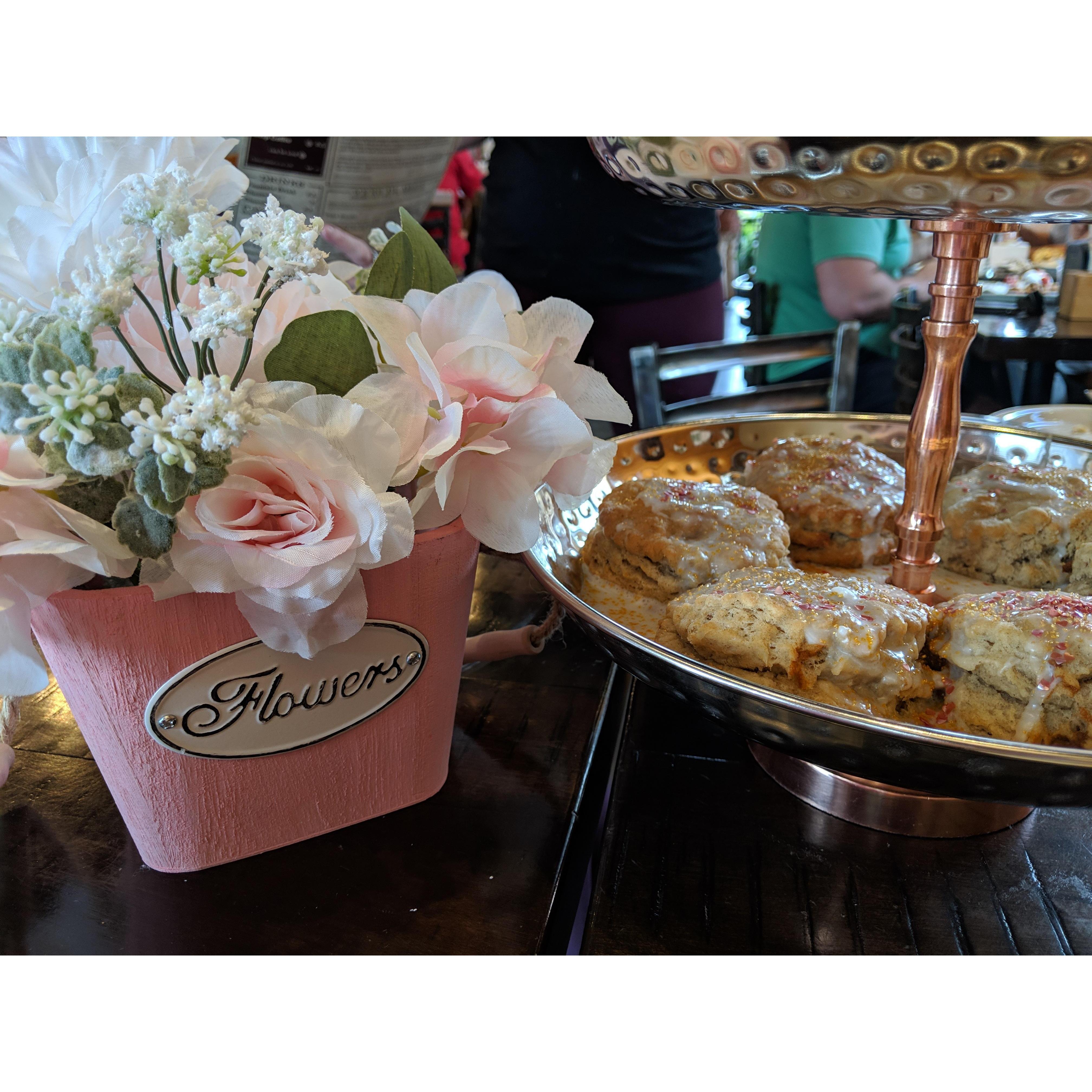 In lieu of a cake we had these delicious cinnamon biscuits