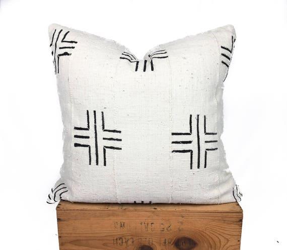 White African Mud Cloth Pillow Cover 20x20