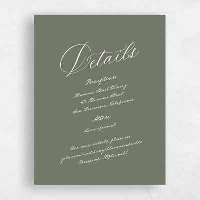 Dark Sage, Green Wedding Enclosure - Estate