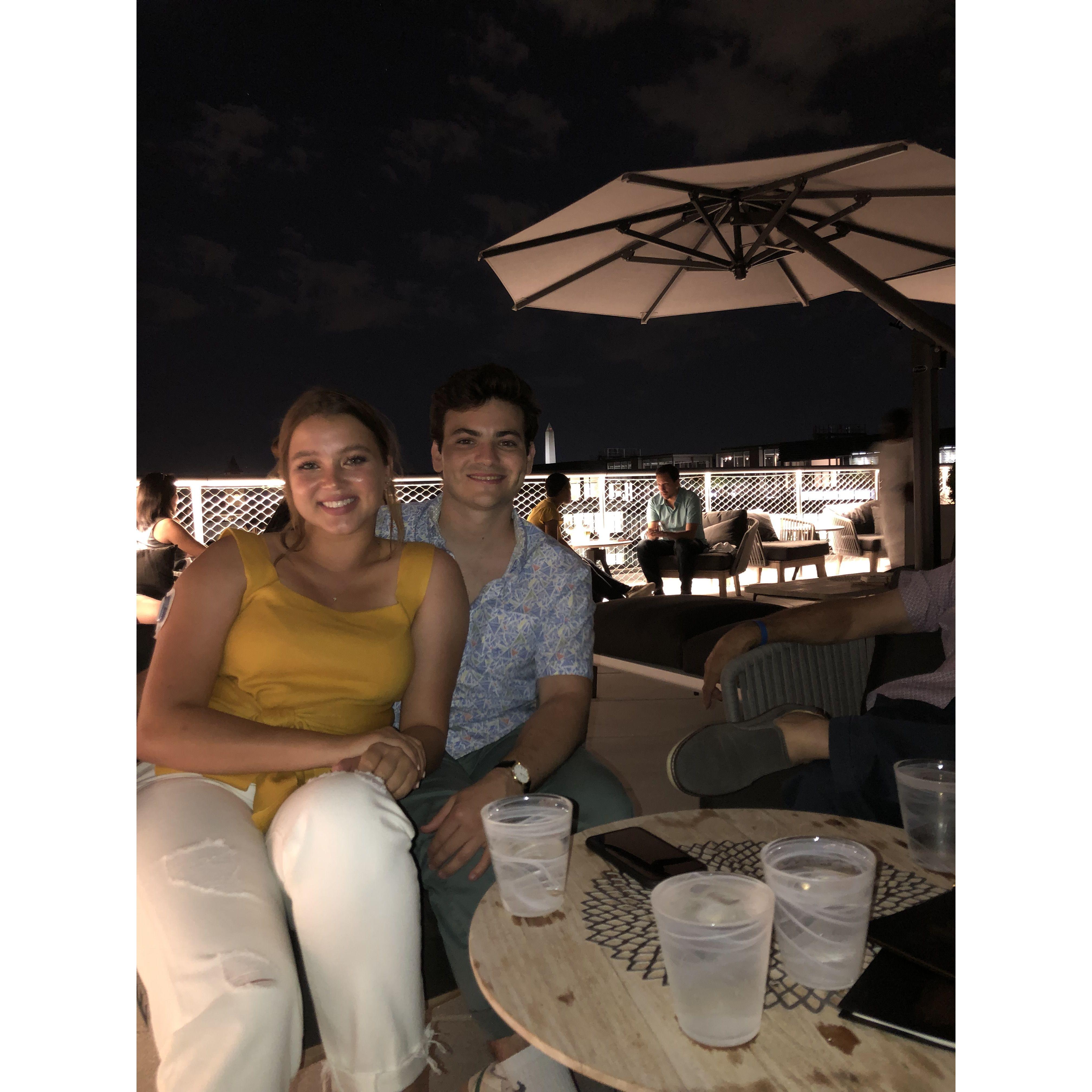 One of our first nights in Washington, DC, Summer 2019