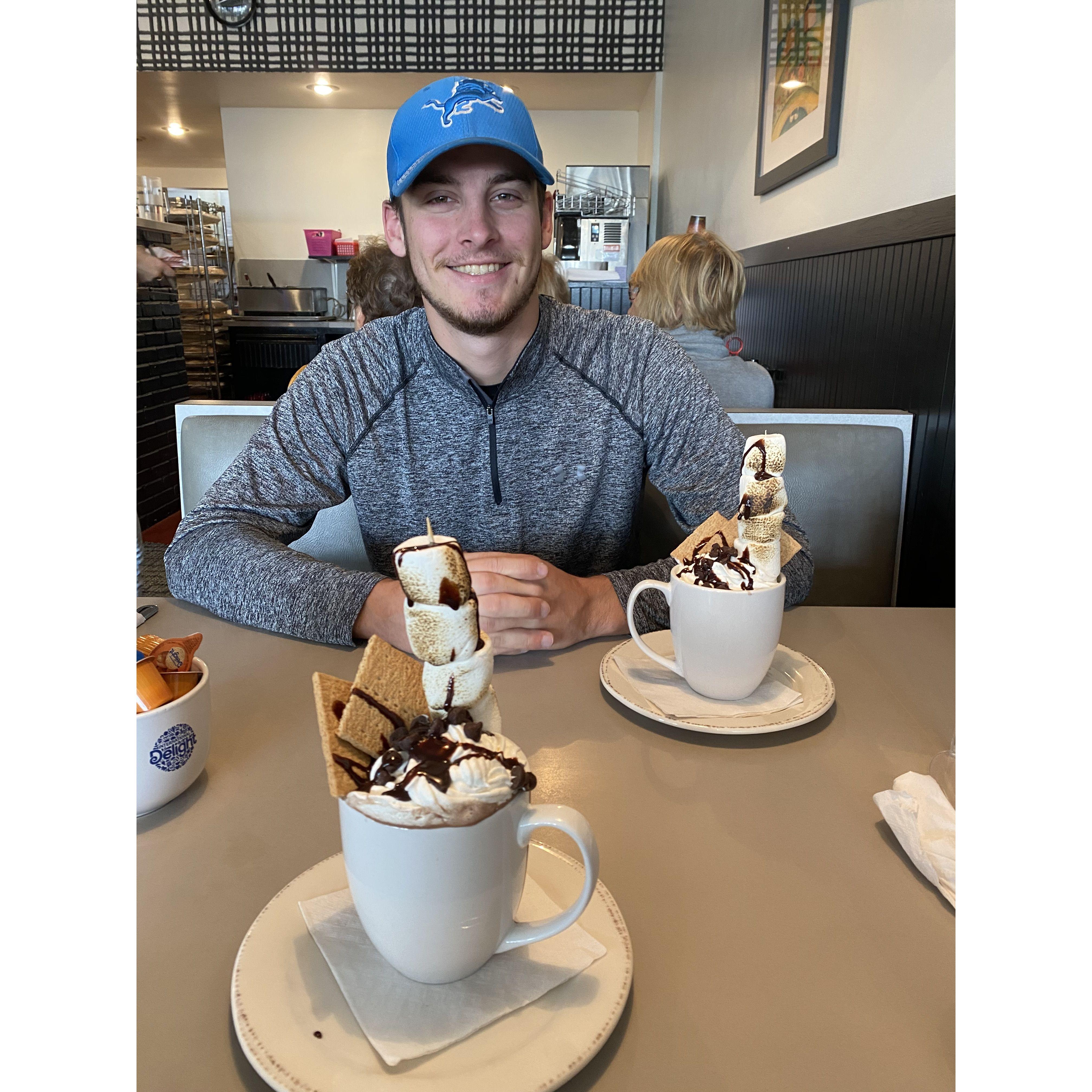 We met in Traverse City to spend a weekend together. We ate so much food and tried hot chocolate at every place we went.