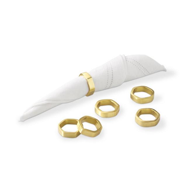 Gold Hexagon Napkin Ring