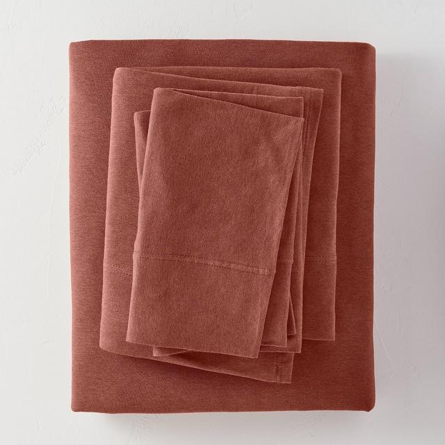 California King Jersey Solid Sheet Set Clay - Casaluna™
