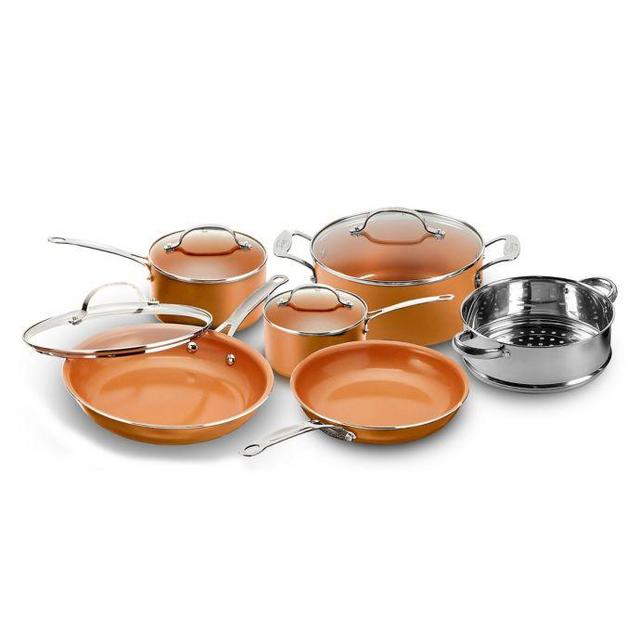Gotham Steel - Gotham™ Steel Nonstick 10-Piece Round Copper Cookware Set