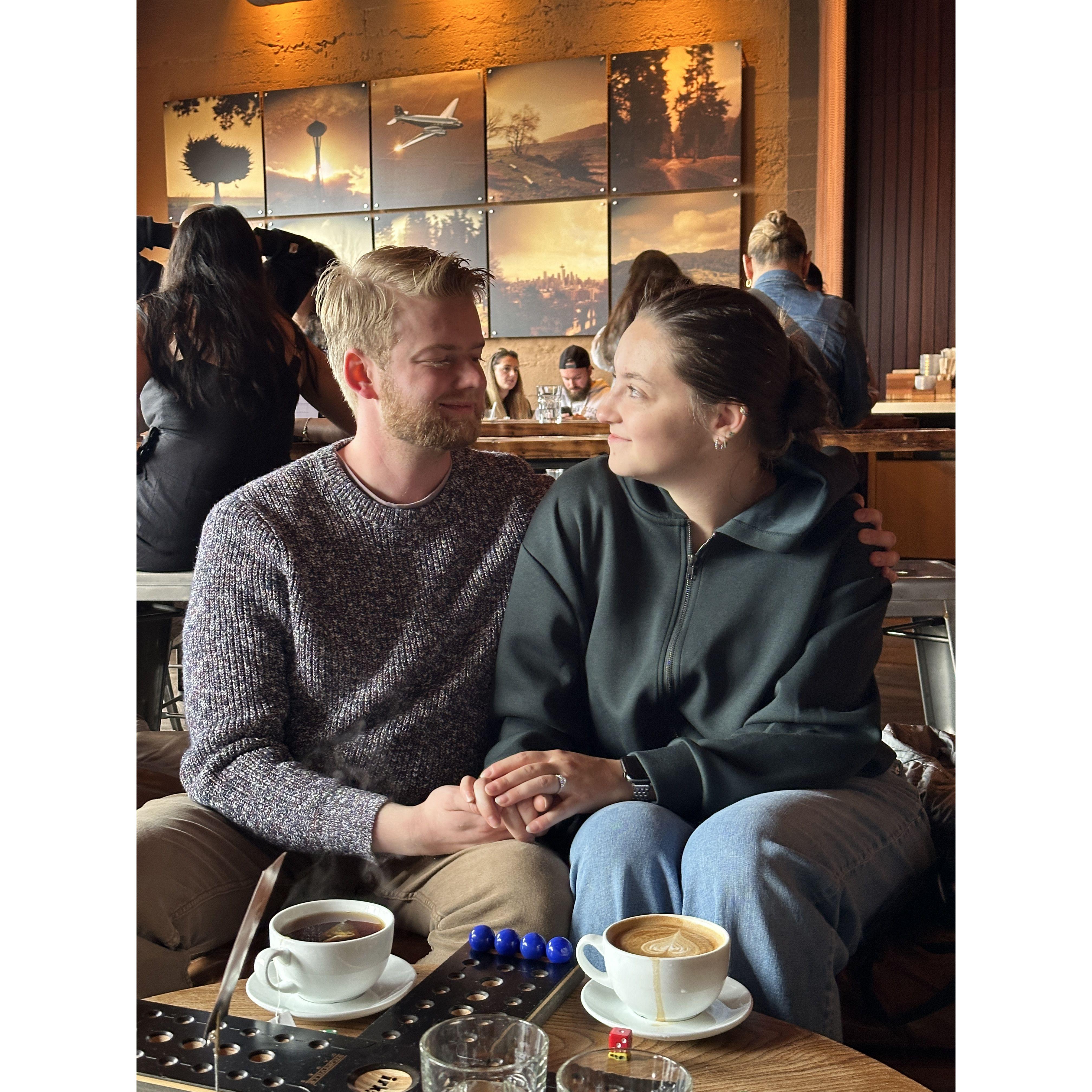 At Aviation Coffee in Seattle.