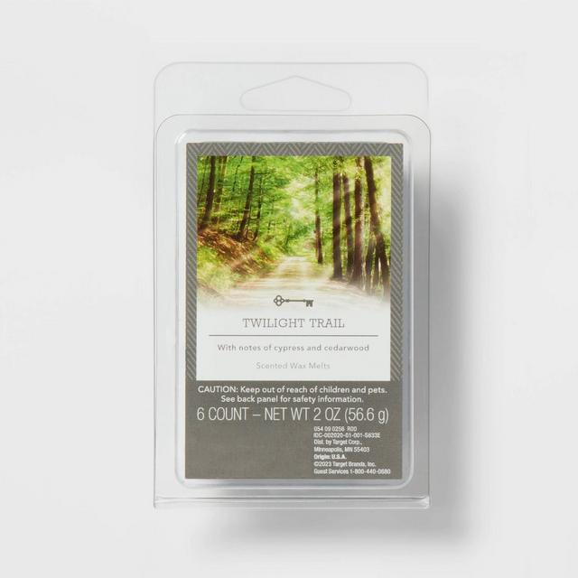 6 Cube Twilight Trail Cedarwood & Moss Melts Slate Blue - Threshold™