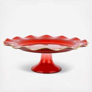 Holiday Glass Cake Stand