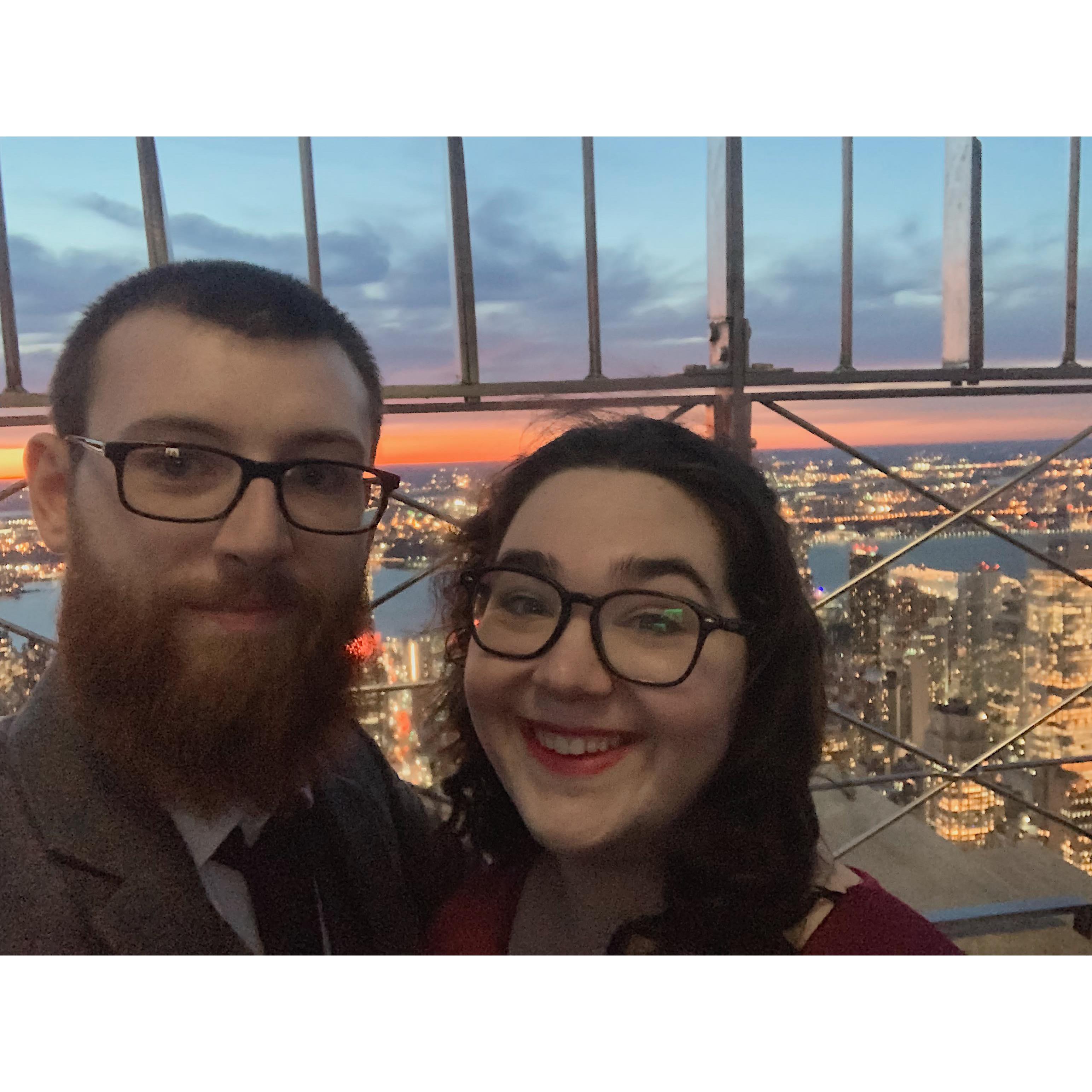 On top of the Empire State Building
