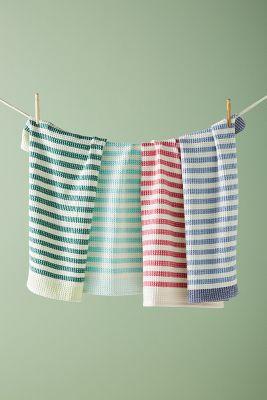 Cabana Striped Dish Towels, Set of 4