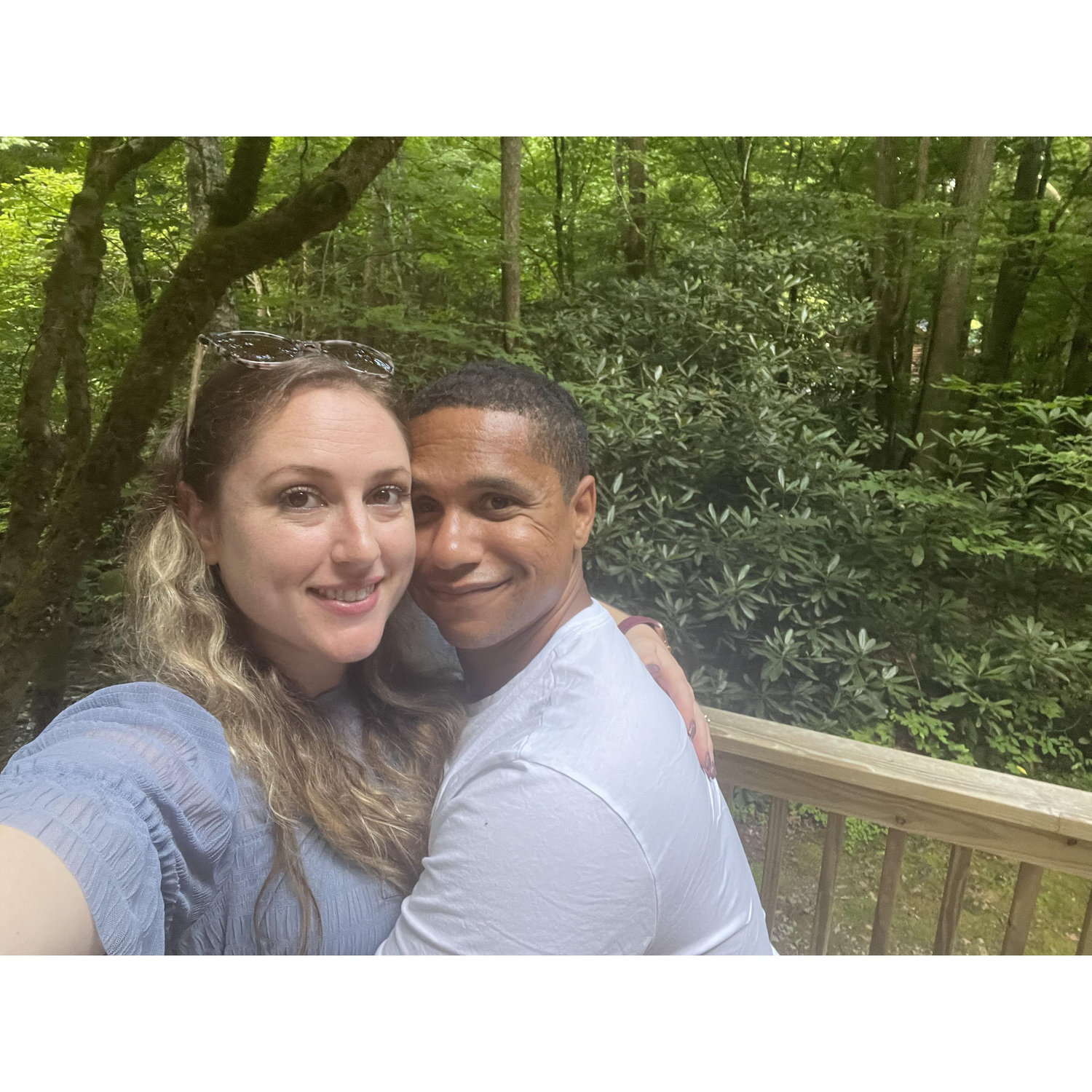 Enjoying the scenery during Melissa's family reunion in Andrews, NC.