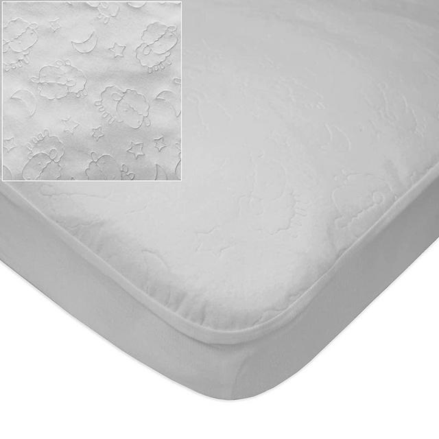 American Baby Company Waterproof Fitted Crib and Toddler Protective Mattress Pad Cover, White