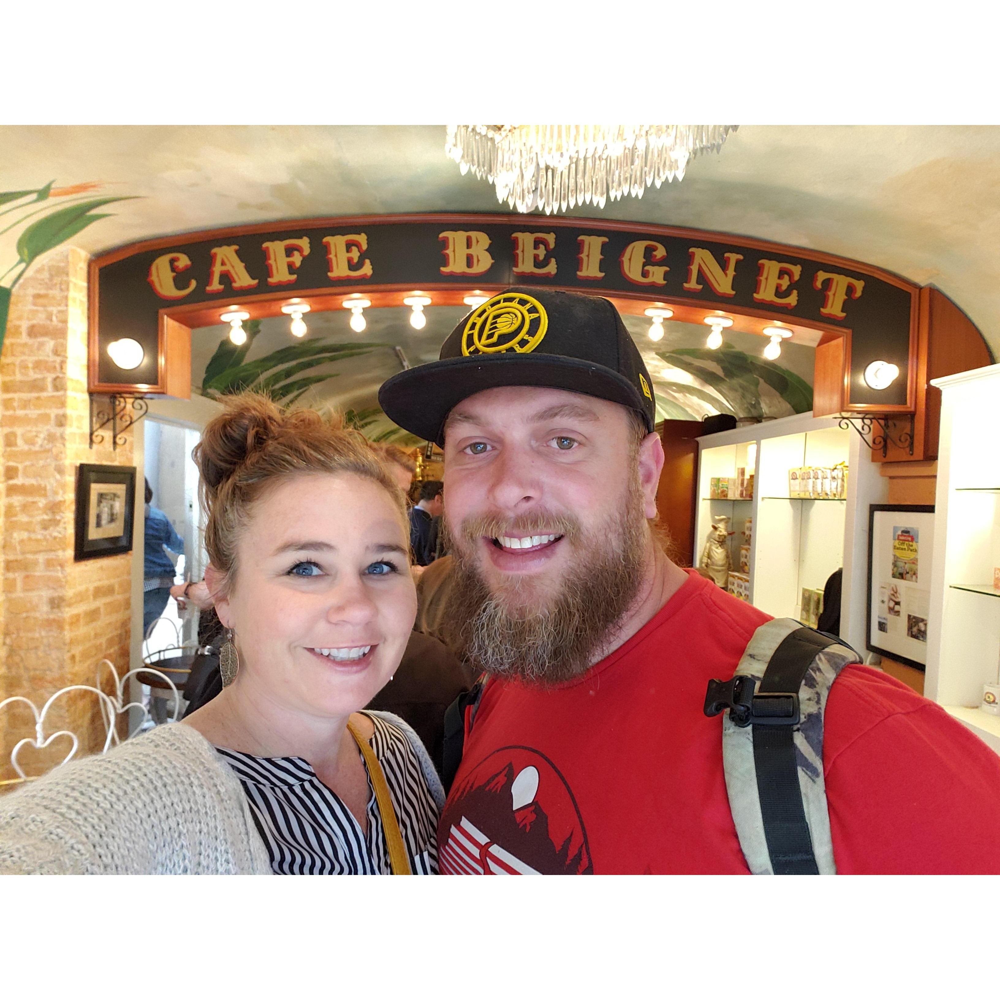 Breakfast in New Orleans, just a couple of hours before we got engaged :)