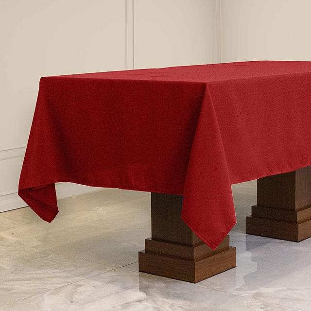 Kadut Rectangle Tablecloth (60 x 126 Inch) Red Rectangular Tablecloth for 8 Foot Table | Heavy Duty Washable Table Cloth for Dinner, Parties, Weddings, | Wrinkle-Resistant Dining Table Cover