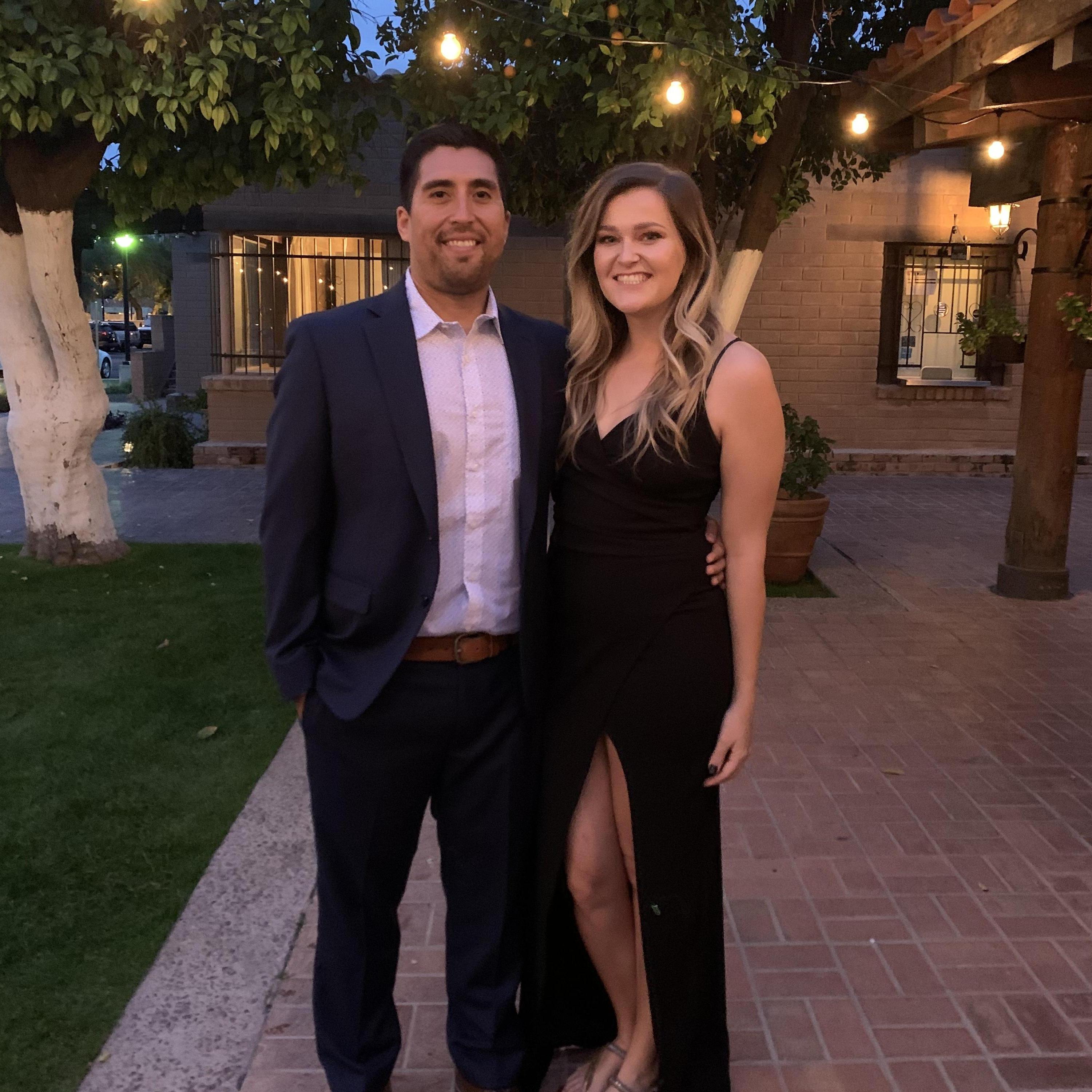 Our first wedding together