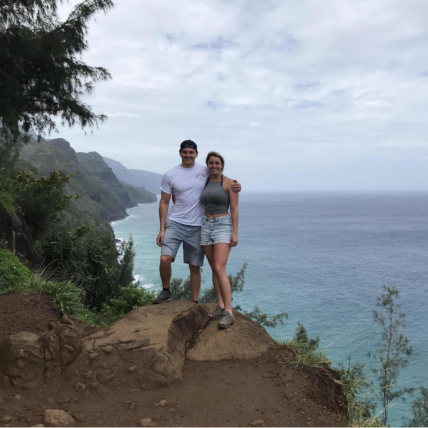 Hiking off the Nā Pali coast