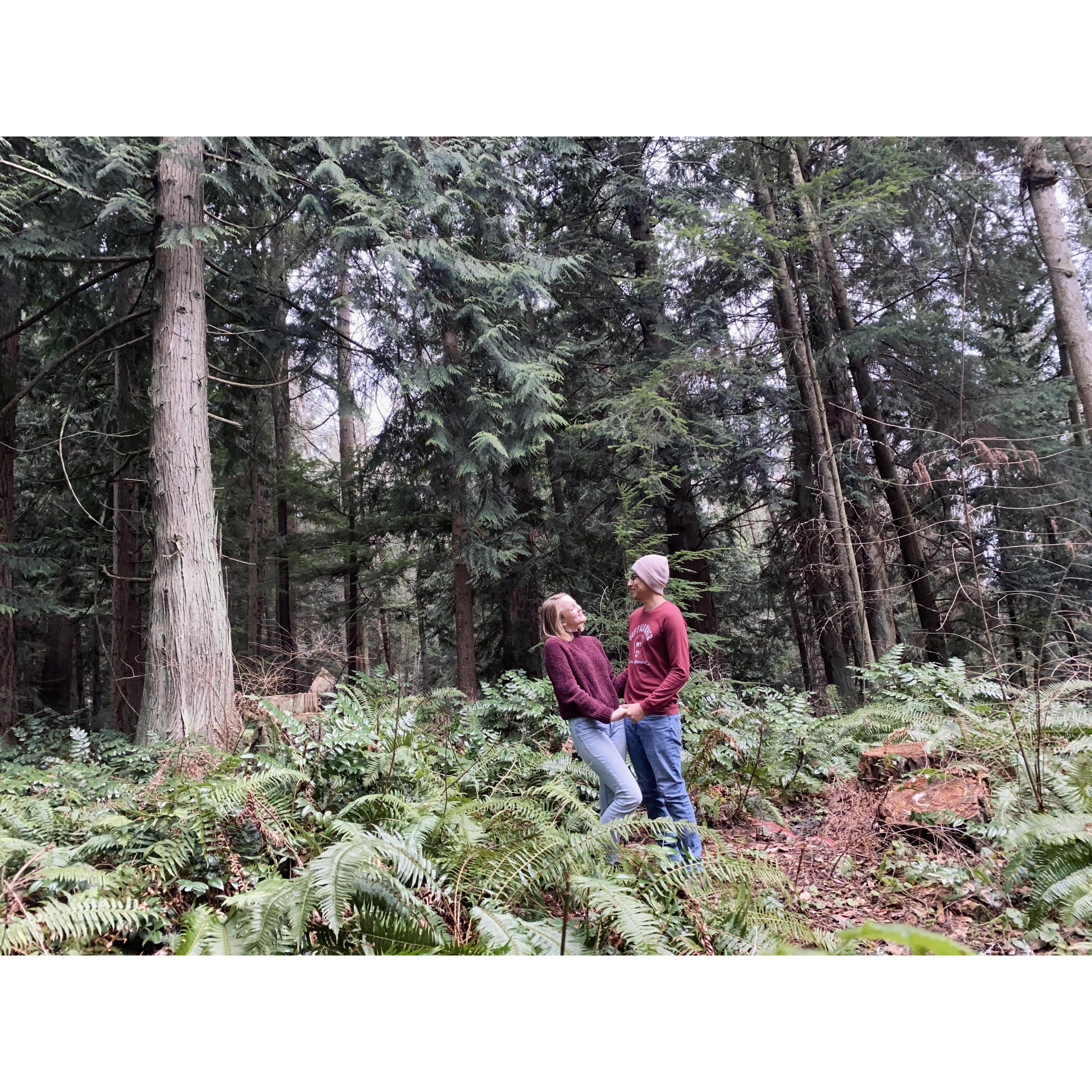 During our trip where we stayed on Guemes Island in Washington for Sami's birthday.