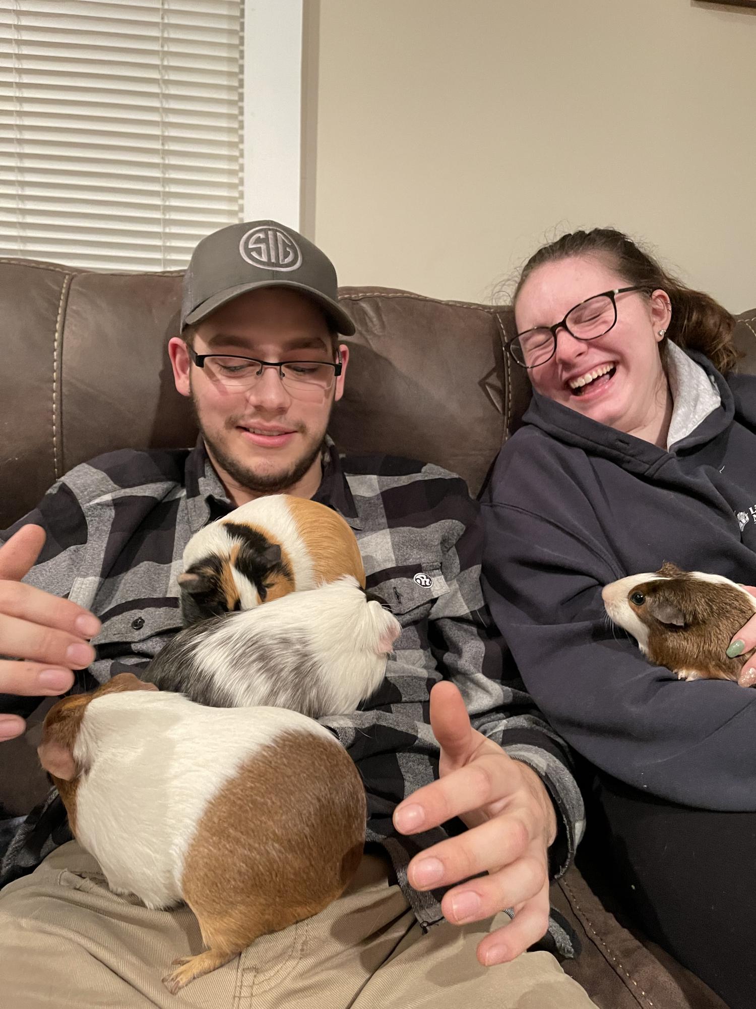 Hanging out with (some of) our furry nieces.