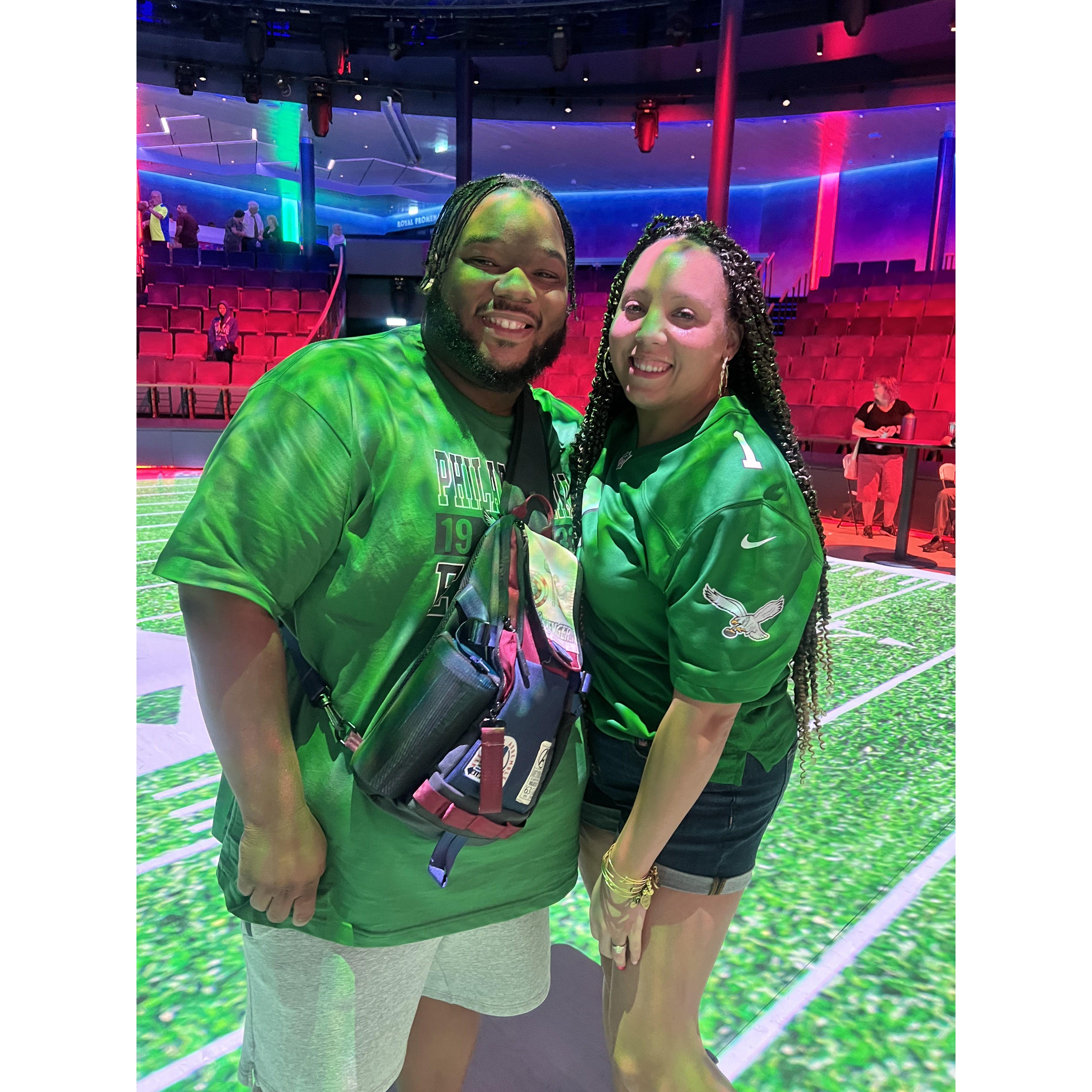 Super Bowl watch party on the cruise ship