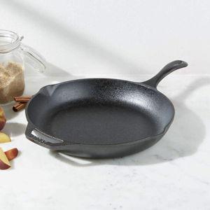 Lodge 12" Cast Iron Skillet - Chef Collection - Perfect Sear - Ergonomic Handles - Superior Heat Retention - Cast Iron Cookware & Skillet